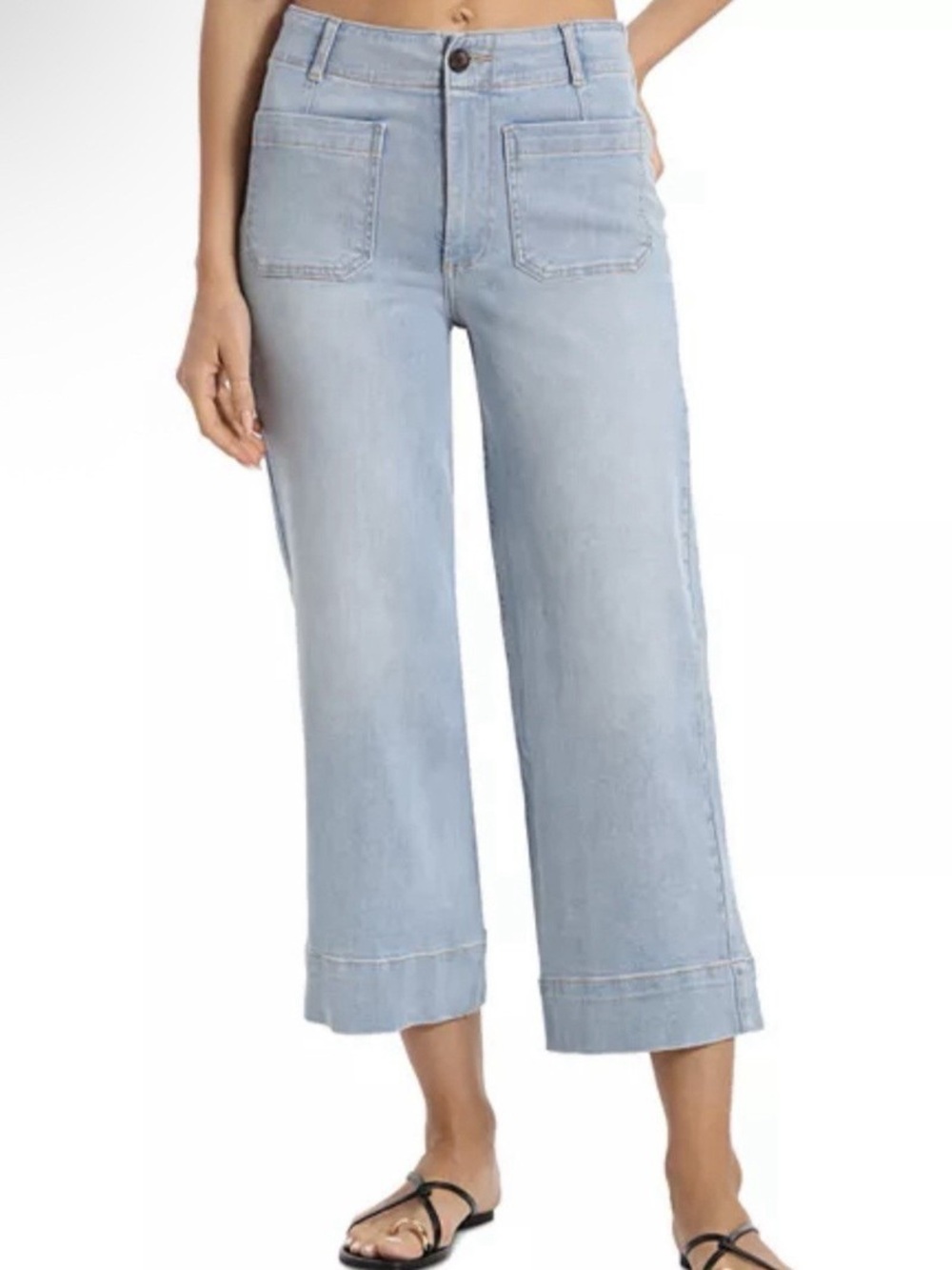 Bagatelle Cropped Patch Pocket Jeans - Size 26